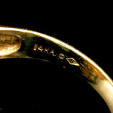 14k Yellow Gold and 1cttw Diamond Vintage Cluster Bypass Ring Size 9