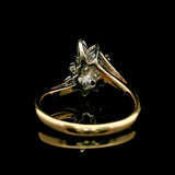 14k Yellow Gold and 0.90cttw Diamond Floral Cluster Ring Size 5.5