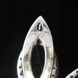 18k White Gold and 2cttw Diamond Large Heart Drop Dangle Earrings 2.25"