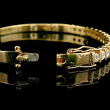 14k Yellow Gold and 1.85cttw Diamond Vintage Bangle Bracelet 6.5"