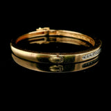 14k Yellow Gold and 1cttw Diamond Vintage Heavy Bangle Bracelet 6.25"