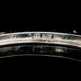 14k White Gold and 1cttw Baguette Diamond Solid Hoop Earrings 1.75"