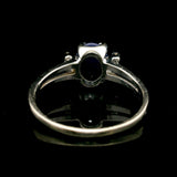14k White Gold Blue Star Sapphire and Diamond Ring Size 9