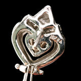 18k White Gold and 0.50cttw Diamond Heart Stud Earrings