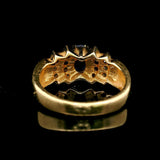 14k Yellow Gold Tanzanite and Diamond Ladies Ring Size 7