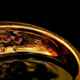 14k Yellow Gold Ruby and Diamond Ladies Ring Size 7
