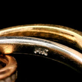 14k Yellow White and Rose Gold 2cttw Diamond Rolling Band Ring Size 4