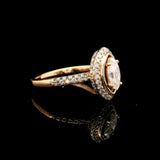 14k Rose Gold and 0.75cttw Diamond Halo Ring Size 7