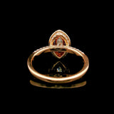 14k Rose Gold and 0.75cttw Diamond Halo Ring Size 7