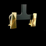 Versace La Bague 18k Yellow Gold and 0.12cttw Diamond Earrings
