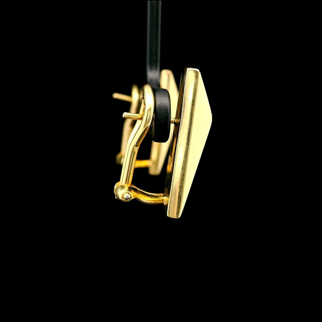 Versace La Bague 18k Yellow Gold and 0.12cttw Diamond Earrings