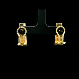 Versace La Bague 18k Yellow Gold and 0.12cttw Diamond Earrings