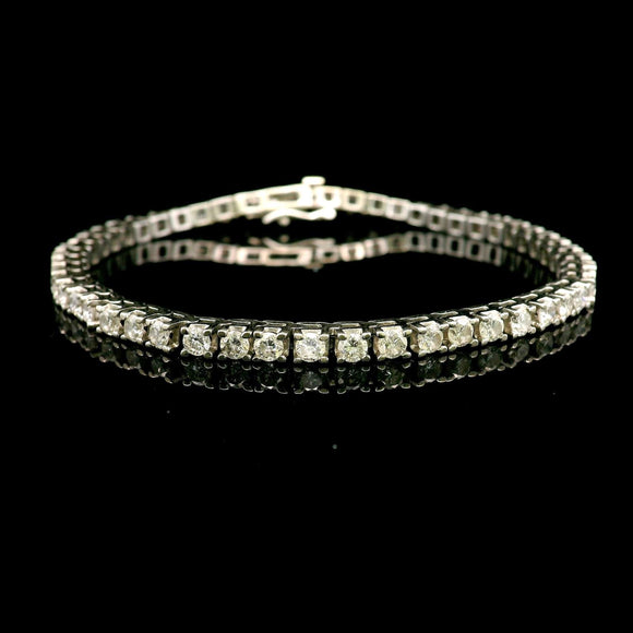 14k White Gold and 3.5cttw Diamond Tennis Bracelet 7