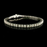 14k White Gold and 3.5cttw Diamond Tennis Bracelet 7"