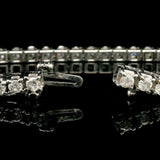 14k White Gold and 3.5cttw Diamond Tennis Bracelet 7"