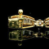 14k Yellow Gold and 2.5cttw Baguette and Round Diamond Bracelet 7.25"