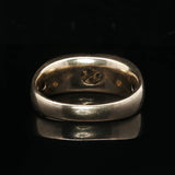 14k Yellow Gold and Diamond 10.8g Solid Heavy Men's Ring Size 12.5