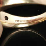 14k Yellow Gold and Diamond 10.8g Solid Heavy Men's Ring Size 12.5