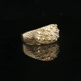14k Yellow Gold and Diamond Vintage Band Ring Size 7