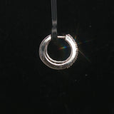 14k White Gold and 1cttw White and Chocolate Diamond Huggie Earrings