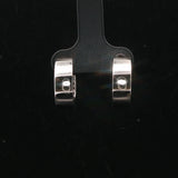 14k White Gold and 1cttw White and Chocolate Diamond Huggie Earrings