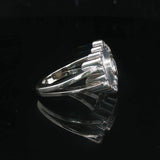14k White Gold and 0.50cttw Bezel Set Diamond Ladies Ring Size 6
