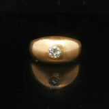14k Yellow Gold and 0.20ct Flush Set Diamond Vintage Ring Size 6.25