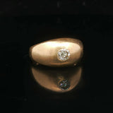 14k Yellow Gold and 0.20ct Flush Set Diamond Vintage Ring Size 6.25