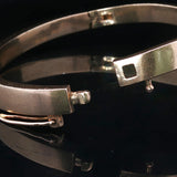 14k Yellow Gold and 1.5cttw Diamond Heavy Solid 32.6g V Bangle Bracelet 7.25"