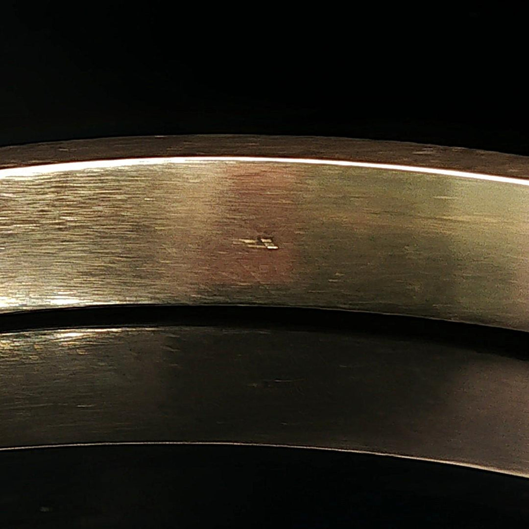 14k Yellow Gold and 1.5cttw Diamond Heavy Solid 32.6g V Bangle Bracelet 7.25"