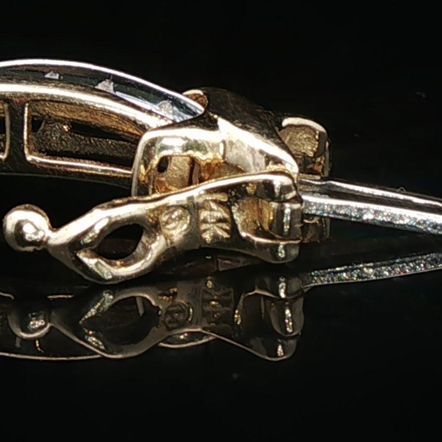14k Yellow Gold and 2cttw Diamond Fancy X Link Bracelet 7"