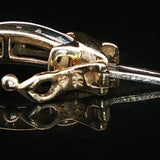 14k Yellow Gold and 2cttw Diamond Fancy X Link Bracelet 7"