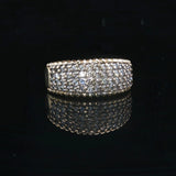 14k Yellow Gold and 1cttw Diamond Vintage Graduated Band Ring Size 9