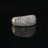 14k Yellow Gold and 1cttw Diamond Vintage Graduated Band Ring Size 9