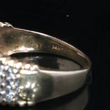 14k Yellow Gold and 1cttw Diamond Vintage Graduated Band Ring Size 9