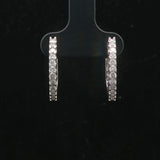 14k White Gold and 0.50cttw Diamond Small Hoop Earrings