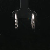 14k White Gold and 0.50cttw Diamond Small Hoop Earrings