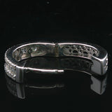 14k White Gold and 1cttw Diamond Small Hoop Earrings