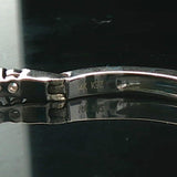 14k White Gold and 0.50cttw Diamond Small Oval Hoop Earrings