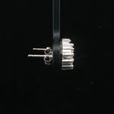 14k White Gold and 1cttw Diamond Cluster Stud Earrings