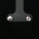14k White Gold and 1cttw Diamond Cluster Stud Earrings