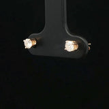14k Yellow Gold and 0.25cttw Diamond Stud Earrings