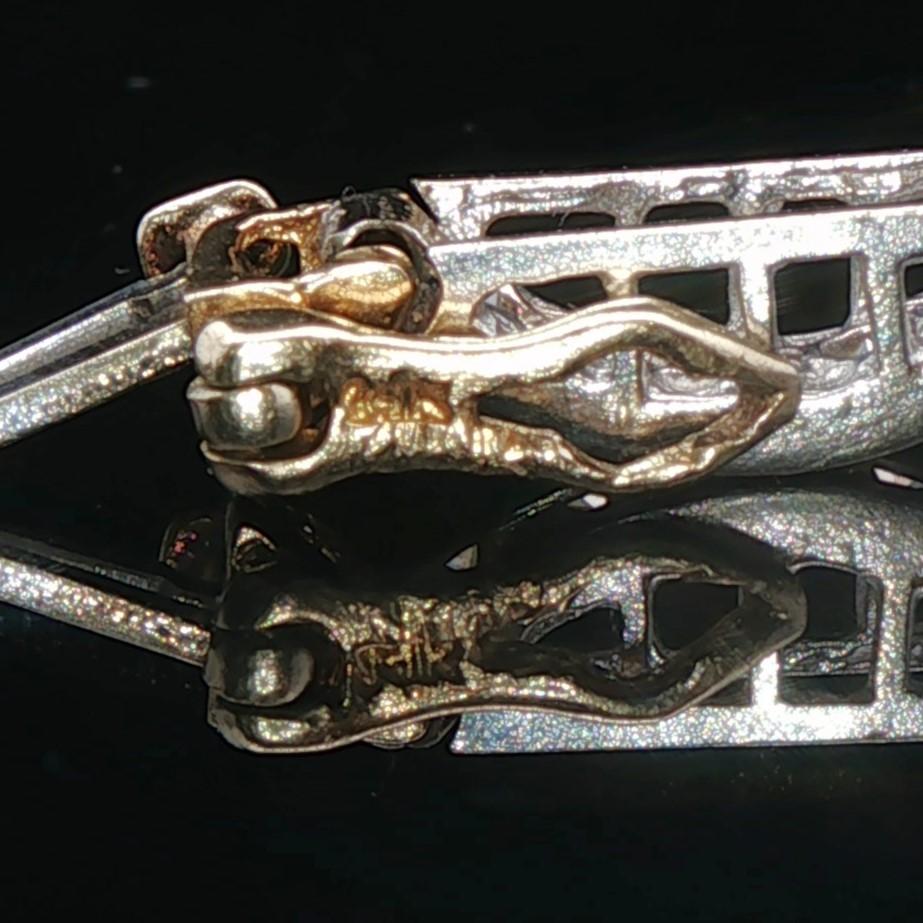 14k Yellow and White Gold 3cttw Diamond Curved Link Bracelet 7.25"
