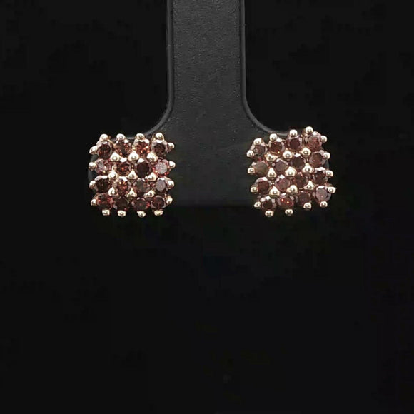 14k Yellow Gold and 1cttw Chocolate Diamond Stud Earrings