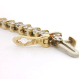 14k Yellow Gold and 1cttw Natural Diamond S Link Tennis Bracelet 7"