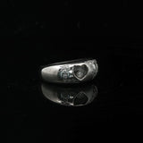 Chopard 18k White Gold and Floating Diamond Happy Love Ring Size 9