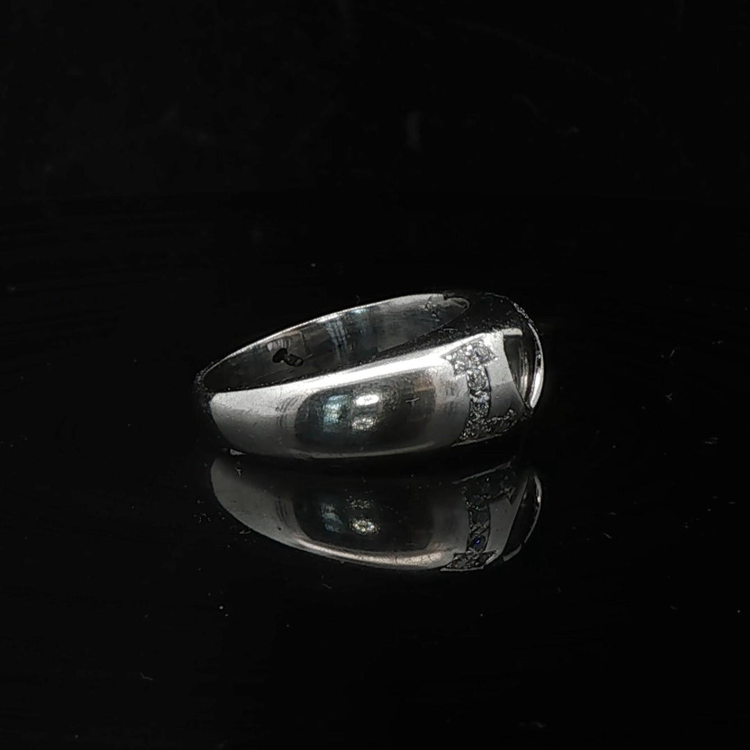 Chopard 18k White Gold and Floating Diamond Happy Love Ring Size 9