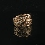 Effy 14k Yellow Gold and Diamond 7.7g Fancy Open Band Ring Size 7