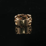Effy 14k Yellow Gold and Diamond 7.7g Fancy Open Band Ring Size 7
