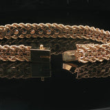 14k Yellow Gold Blue Sapphire and Diamond Rope and Bismark Bracelet 7.5"